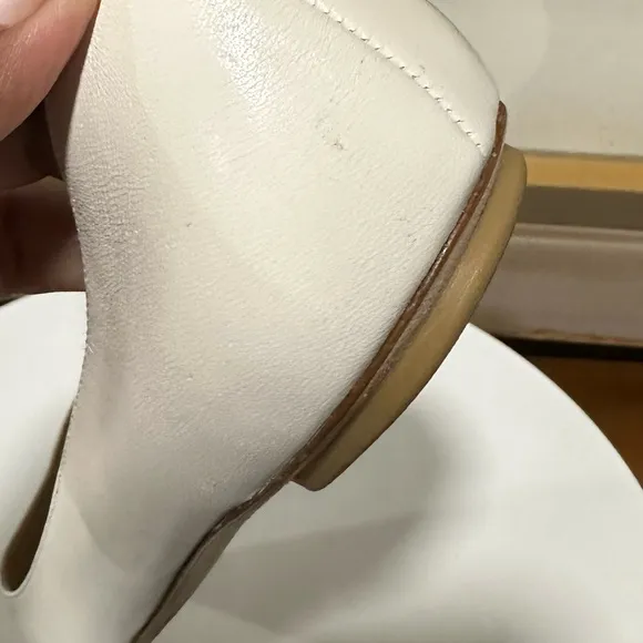 🌹STUART WEITZMAN🌹 Emilia Pointed-Toe Leather Ballet Flats Size: 7B