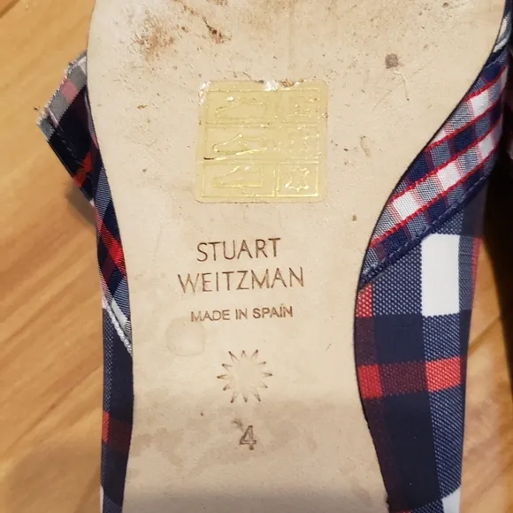 STUART WEITZMAN FLAT PLAID FABRIC6XLQRL