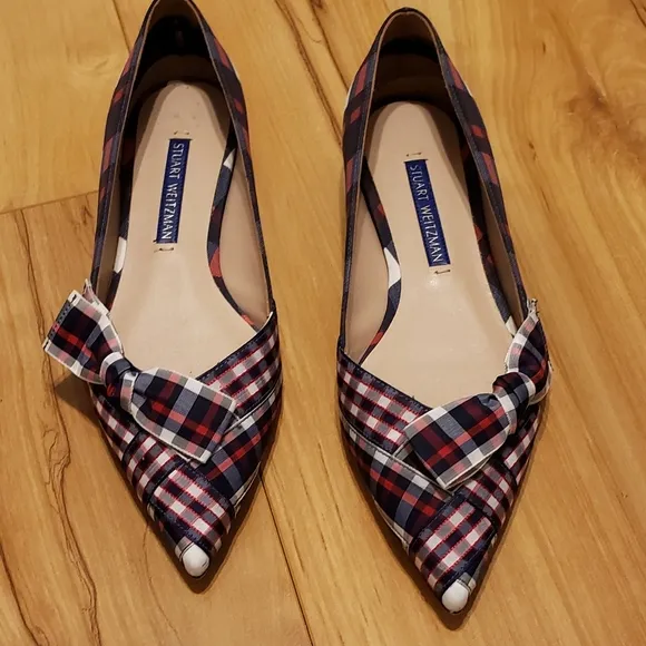 STUART WEITZMAN FLAT PLAID FABRIC6XLQRL
