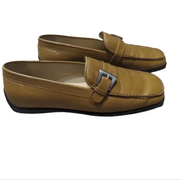Stuart Weitzman Leather Driving Moccasin Loafers 5 1/2B