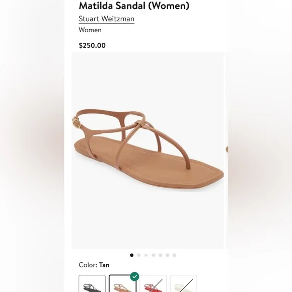 Stuart Weitzman Matilda Sandal women size 6.5  $250 color: Tan gently used