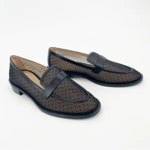 Stuart Weitzman Palmer Pindot Mesh Loafers Black 9.5B