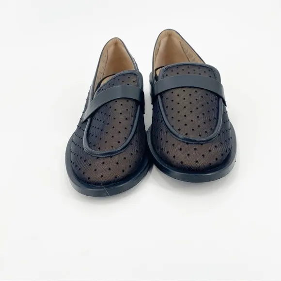 Stuart Weitzman Palmer Pindot Mesh Loafers Black 9.5B