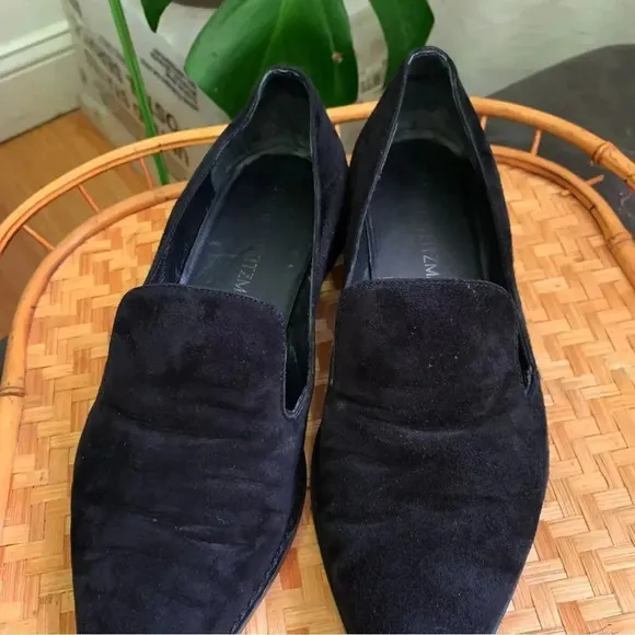 Stuart Weitzman Suede Point Toe Loafer