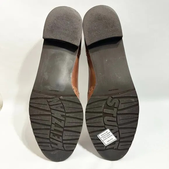 Stuart Weitzman Wingtip Leather Loafers Tassle Guything | Brown | SZ 8.5