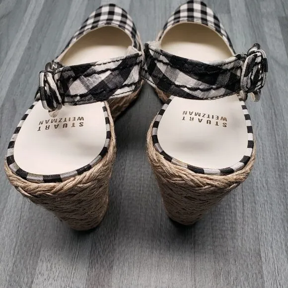 Stuart Weitzman Black &amp; White WedgeEspadrilles