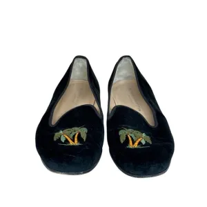 Stubbs &amp; Wootton Palm Beach Velvet Graphic Print Loafers Size 11.5 Men