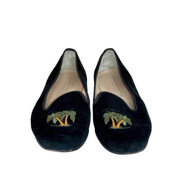 Stubbs &amp; Wootton Palm Beach Velvet Graphic Print Loafers Size 11.5 Men