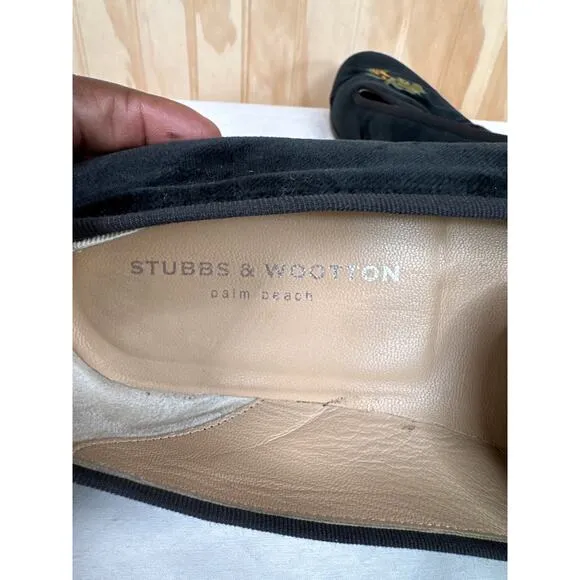 Stubbs &amp; Wootton Palm Beach Velvet Graphic Print Loafers Size 11.5 Men