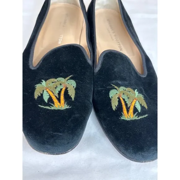Stubbs &amp; Wootton Palm Beach Velvet Graphic Print Loafers Size 11.5 Men