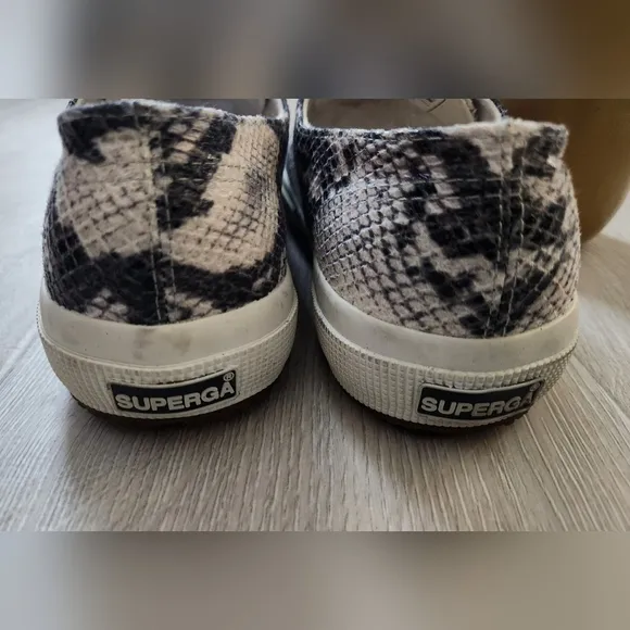 Superga Snake Print Sneakers 7.5