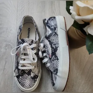 Superga Snake Print Sneakers 7.5