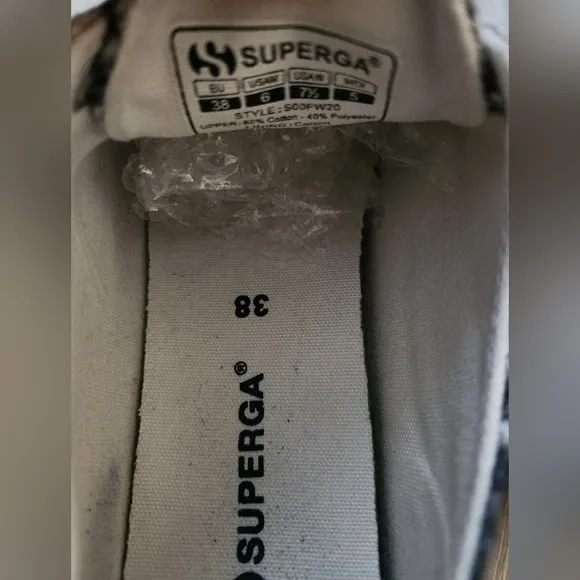 Superga Snake Print Sneakers 7.5