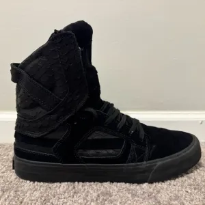 Supra RARE Chad Muska Pro Skytop II Black/Black Grain Leather Suede Men’s 9.5