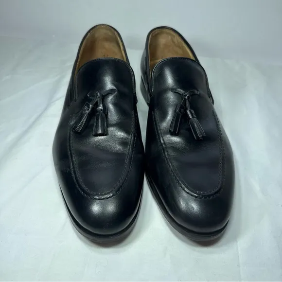 Sutor Mantellassi Tassel Loafer, Black Leather, Size 42 1/2  | Italy