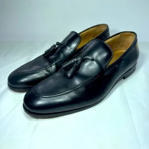 Sutor Mantellassi Tassel Loafer, Black Leather, Size 42 1/2  | Italy