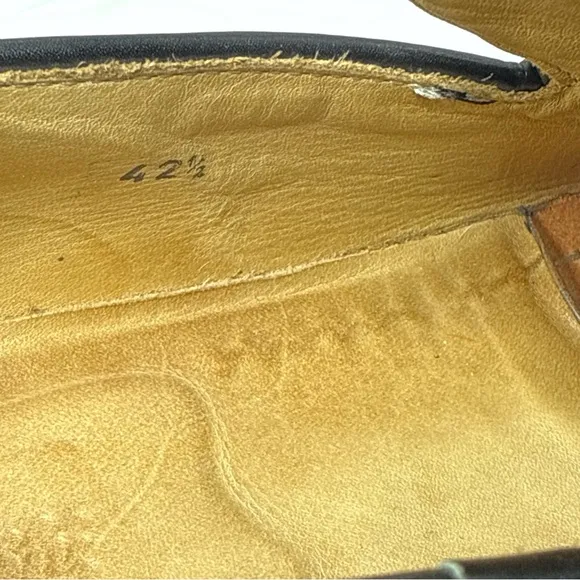 Sutor Mantellassi Tassel Loafer, Black Leather, Size 42 1/2  | Italy