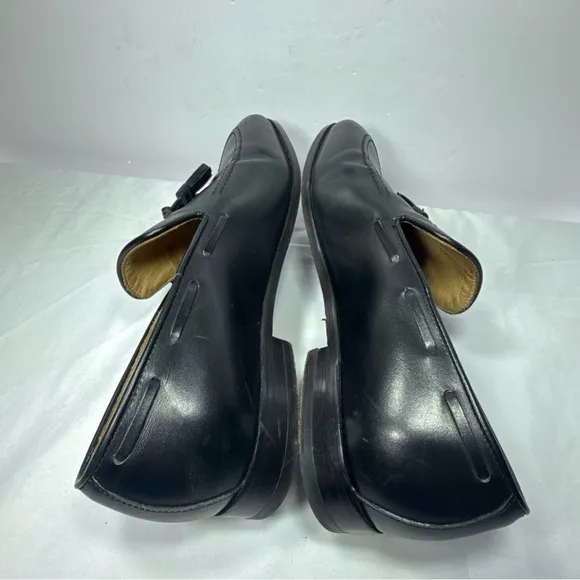 Sutor Mantellassi Tassel Loafer, Black Leather, Size 42 1/2  | Italy
