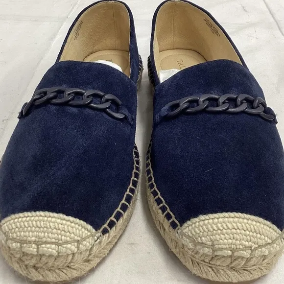 Talbots Women's Indigo blue Hadley Chain Suede Platform Espadrilles