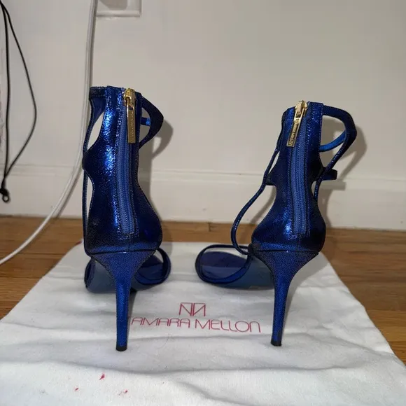 Tamara Mellon Blue Stiletto Sandals