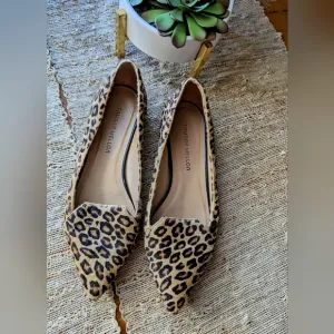 TAMARA MELLON Grace Leopard Haircalf Pointed Flats