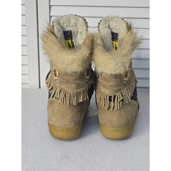 Tecnica Native American Snow Boots Brown / Black Tribal Women's Size 7.5 / 8