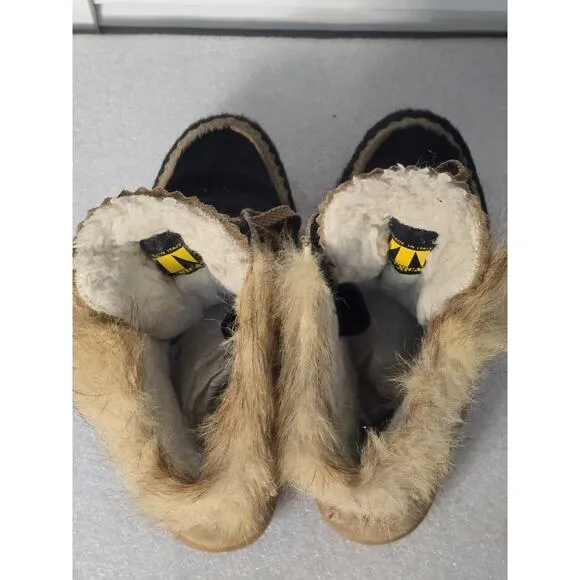 Tecnica Native American Snow Boots Brown / Black Tribal Women's Size 7.5 / 8
