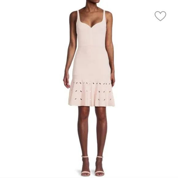Ted Baker London Ambyr Full Needle Stitch Detailed Hem Mini Dress
