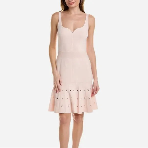 Ted Baker London Ambyr Full Needle Stitch Detailed Hem Mini Dress