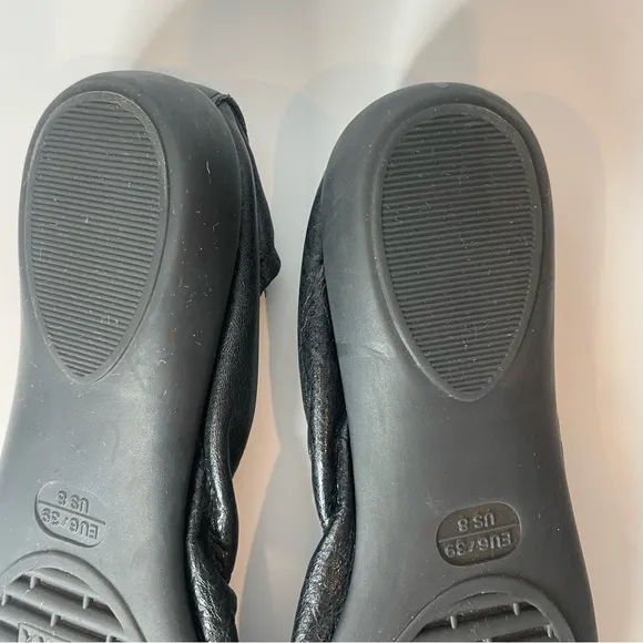 The Flexx Black Leather Ballet Flats Size 8