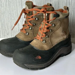 The North Face Boys Chilkat Heat Seeker Waterproof Insulated Snow Boots Size 4.
