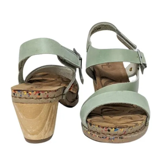 THE ART COMPANY Green Leather Strappy Sandals 41