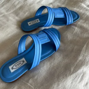 Tod's Blue Strappy Sandals