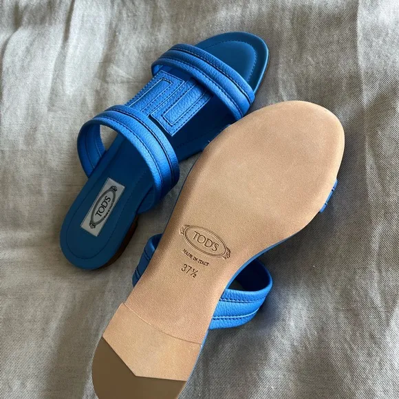 Tod's Blue Strappy Sandals