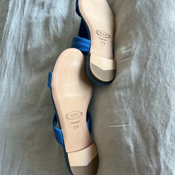 Tod's Blue Strappy Sandals
