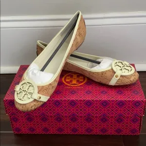 Tory Burch Aaden Natural/Ivory Cork Ballet Flats