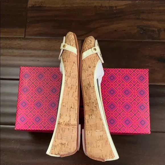 Tory Burch Aaden Natural/Ivory Cork Ballet Flats