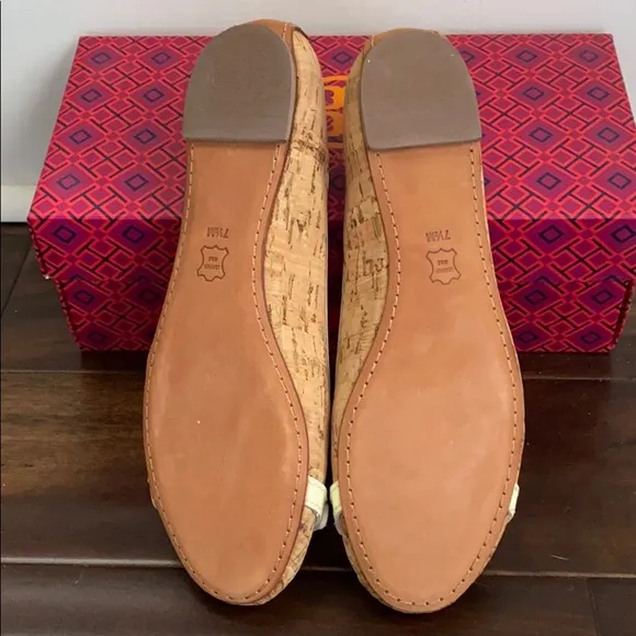 Tory Burch Aaden Natural/Ivory Cork Ballet Flats