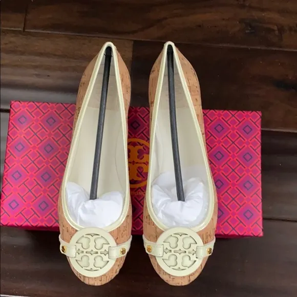 Tory Burch Aaden Natural/Ivory Cork Ballet Flats