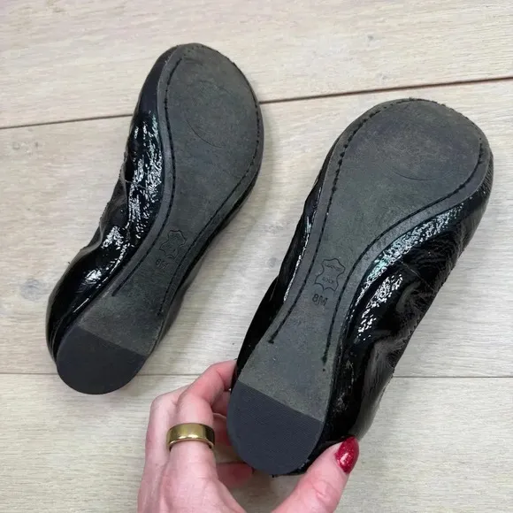 Tory Burch Black Patent Caroline Ballet