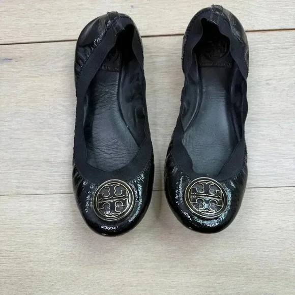 Tory Burch Black Patent Caroline Ballet