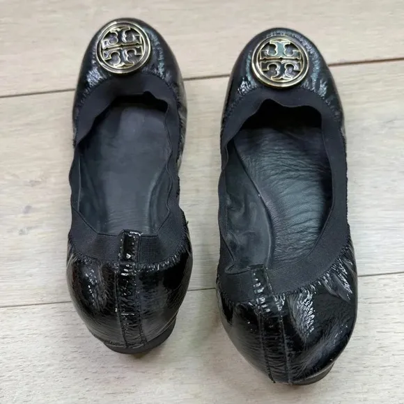 Tory Burch Black Patent Caroline Ballet