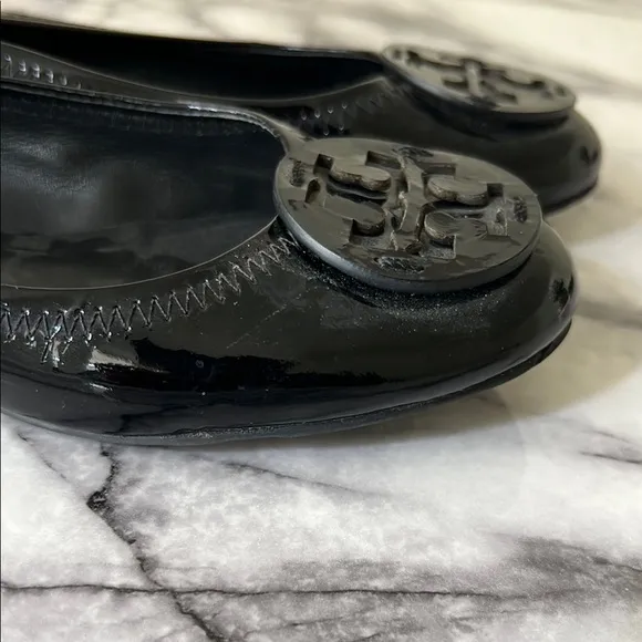 Tory Burch Black Patent Leather Ballet Flats 7