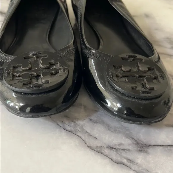 Tory Burch Black Patent Leather Ballet Flats 7