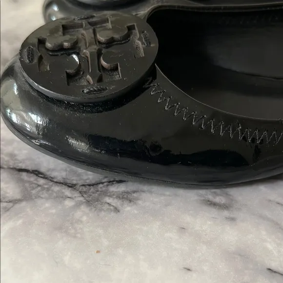 Tory Burch Black Patent Leather Ballet Flats 7