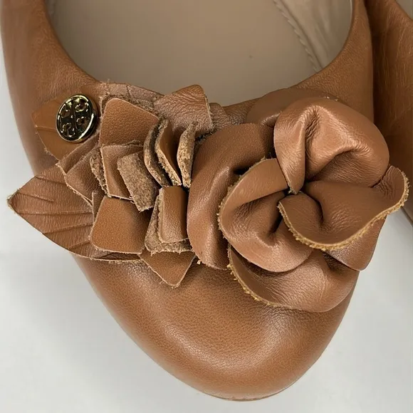 Tory Burch Blossom Ballet flats Royal Tan Women’s Size US 9