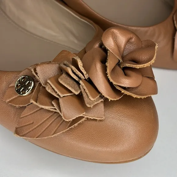 Tory Burch Blossom Ballet flats Royal Tan Women’s Size US 9