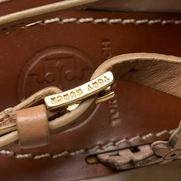 Tory Burch Brown Leather Espadrilles