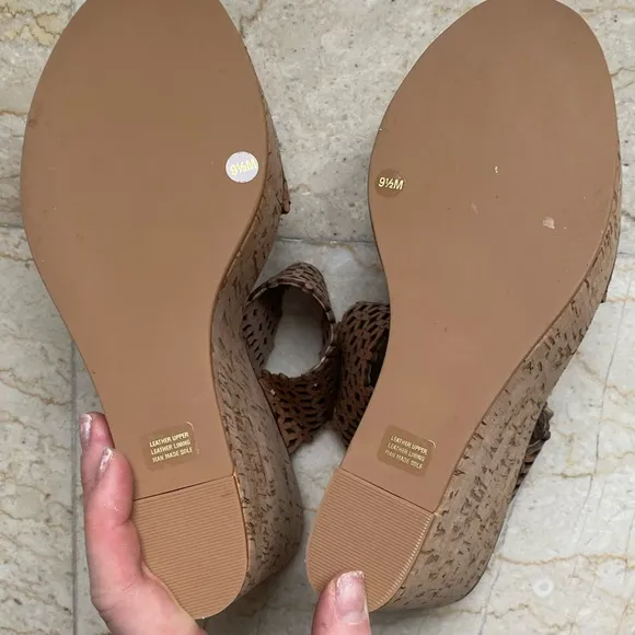 Tory Burch Brown Leather Espadrilles