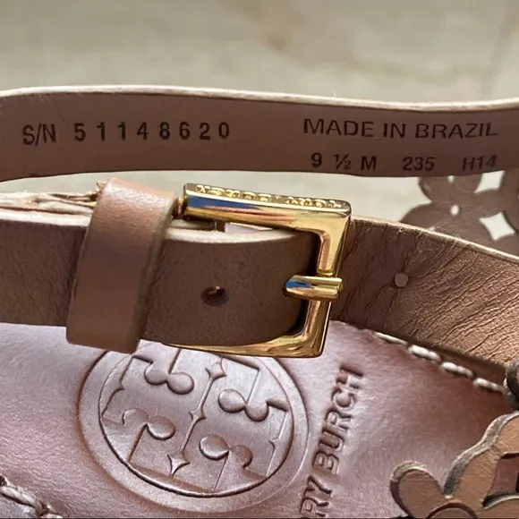 Tory Burch Brown Leather Espadrilles